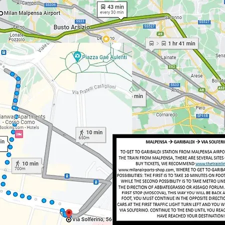 Lejlighed Taxi No-need - Metro, Train Station To Malpensa, Nightlife And Restaurants